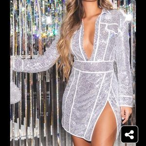 Sequin Sparkly Blazer Dress